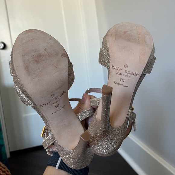 Kate Spade Elegant Gold Strappy Heels - Picture 4 of 4